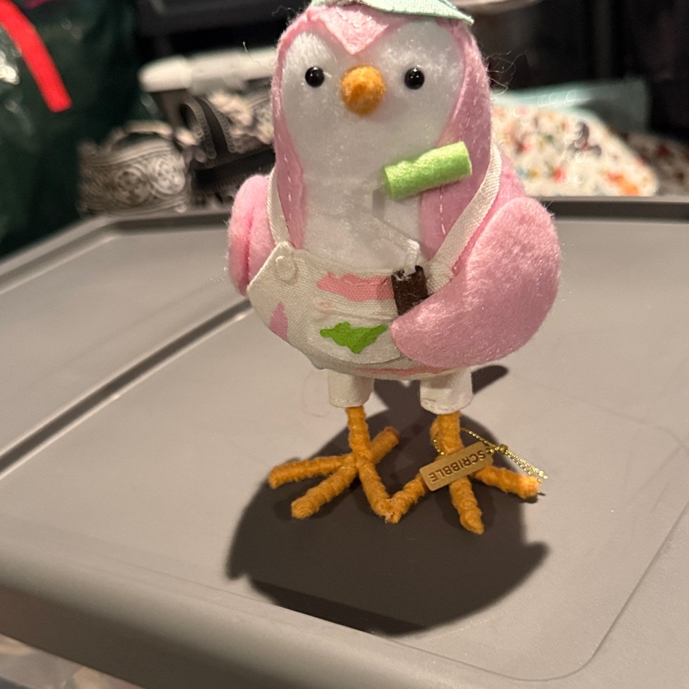 2025 spring target bird exclusive Pink Plush Bird Figurine with Apron